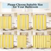 LB Yellow White Striped Shower Curtain, Simple Geometric Art, Anti-Mould,