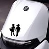 Western Silhouette Vinyl Decal Stickers, 2-Pack, Decorative Waterproof Design for