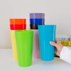 Youngever 9 Pack Plastic Tumblers, Unbreakable Drinking Glasses, Plastic Cups