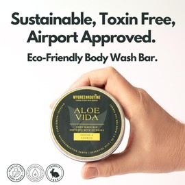 Aloe Vera Body Wash Bar - Natural, Organic & Toxin-Free Formula for Hydration & Refreshing Cleanse