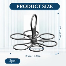 2 Pcs Foldable Drinks Carriers, All Inclusive Drinks Carrier, Holiday Drinks Holder, Super Portable 6 Cup Beverage Holder, Suitable for Festivals, Sports Events and Performances (Grey)