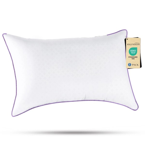 JOLLYVOGUE Pillows Queen Size Set of 1, Washable Supportive Bed
