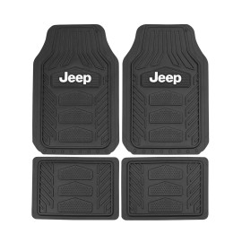 Jeep New 7pc JEEP RUBBER FLOOR MAT SET WRANGLER FRONT SEAT COVERS LICENSE PLATE FRAME