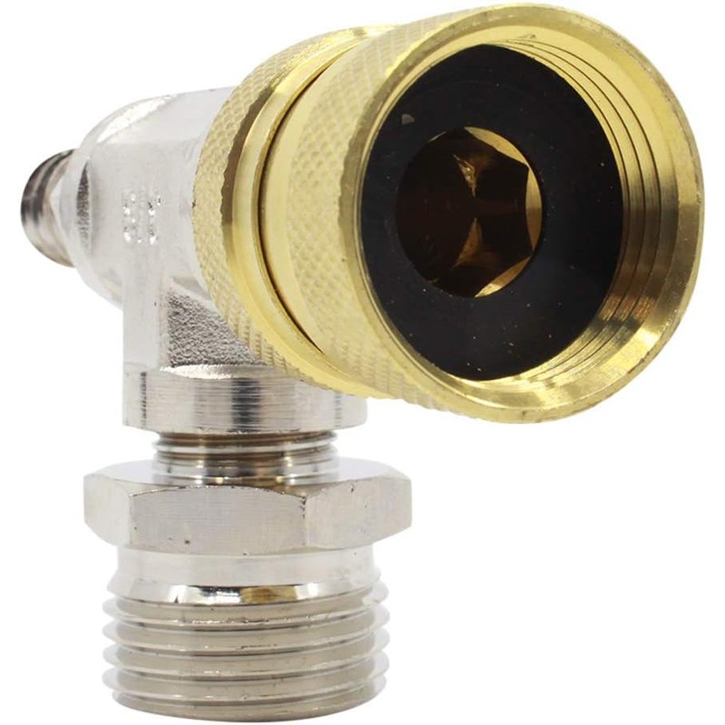 Brass Faucet Adapter – Bleeder T, Garden Hose Threads, Water