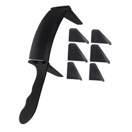 TOVINANNA 2sets Professional Barber Styling Comb Fade Guide Hair Cutting Comb for Men Wide Tooth Curved for Stylists