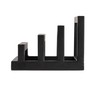 Bloomingville, Black Tri-Sectional Metal Plate Stand Organizer, Small