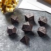 D&D Metal Dice Set, DNDND 7PCS Metallic Ancient Copper Dice