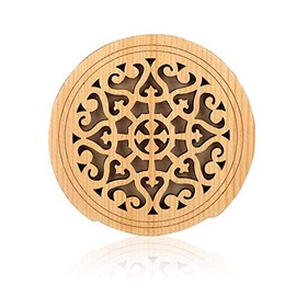 SUNGOOYUE 41 inch Wood + Sponge Guitar Sound Hole Cover, Wood Sound Hole Block Protector for Acoustic Classic Guitar (Window grilles)