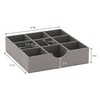 Household Essentials Grey 728-1 Deep 9 Section Drawer Organizer Box