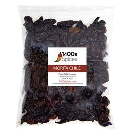 2lb Morita Chipotle Dried Whole Chile Peppers Bulk, Food Service by 1400s Spices