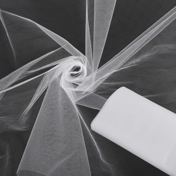 Maclemon White Tulle Tape Roll 54 Inch x 10 yards