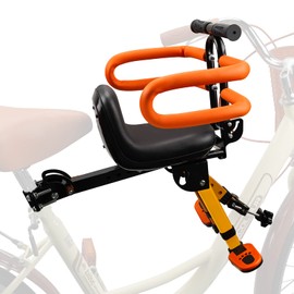 OUSEXI Child Bike Seat - Front Mount, Kids Bike Seat for Adult Bike,Retractable Baby Bike Seat Front Mounted, Toddler Bike Seat for Children 2~6 Years (without crossbar-A)