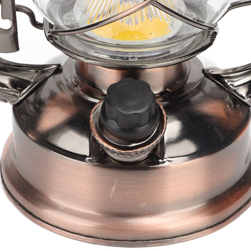 Vintage Camping Lantern 24h Battery Life USB Charging Detachable Lampshade