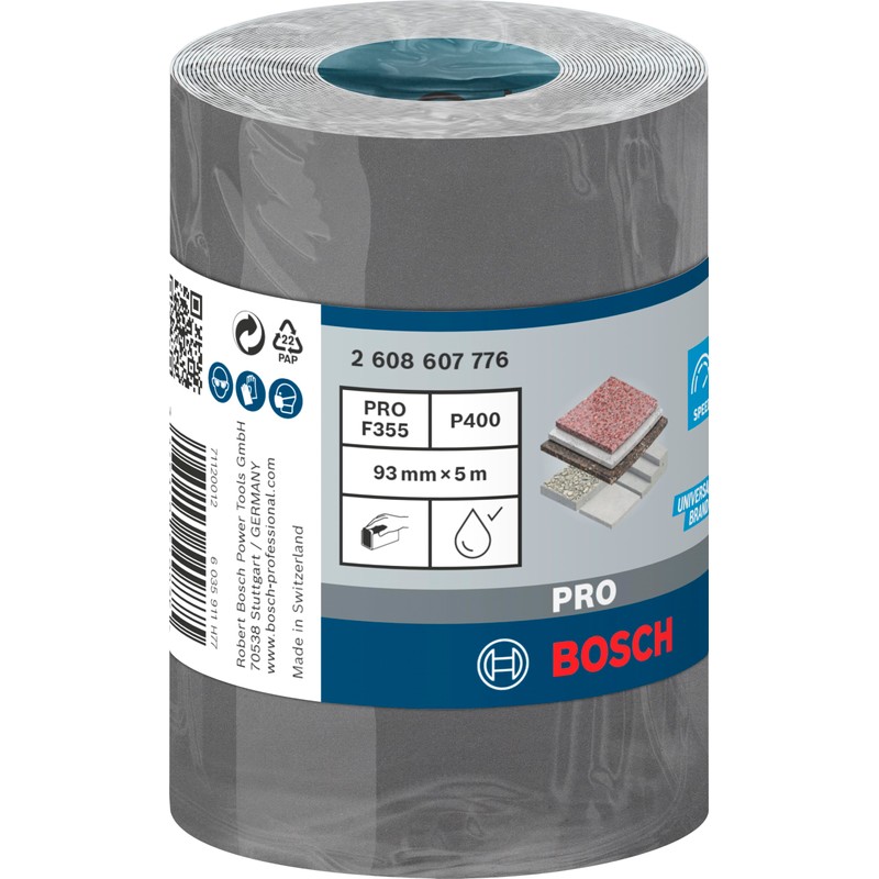 Bosch 2608607776 93 mm x 5 m Paper Sanding Roll