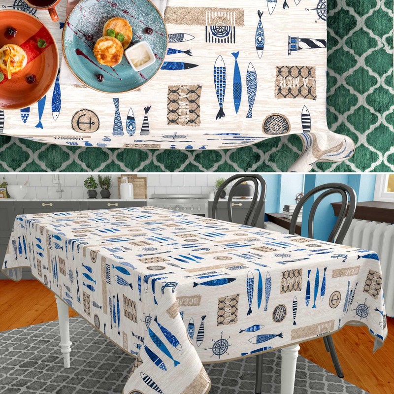 Fabric Tablecloth, Table Linen, Textile, Cotton, Polyester, Fabric, Washable, Easy