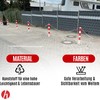 HAFIX Barrier chain, warning chain, two-tone red and white chain,