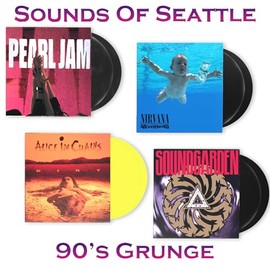 Grunge Sounds Of Seattle Vinyl Collection: Pearl Jam - Ten / Alice In Chains - Dirt / Nirvana - Nevermind / Soundgarden - Badmotorfinger