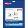 Avery Waterproof Rectangle Labels with Sure Feed, Print to the