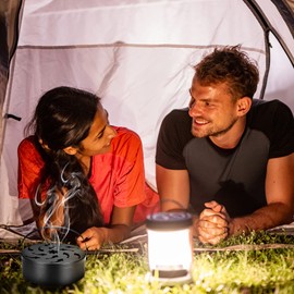 Movable Mosquito Coil Holder, Smoking Spirals Mosquito Spiral Holder, Round Hollow Metal Mosquito Spiral Container, Smoker Holder Coil Box Aromatherapy Incense Holder Mosquitoes