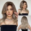 Tumhorn Ombre Blonde Wig for Women Long Wavy Middle Part