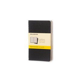 Moleskine Squared Cahier - Black Cover (3 Set)