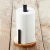 Point-Virgule Kitchen Roll Holder Standing Bamboo Wood Kitchen Accessories Black