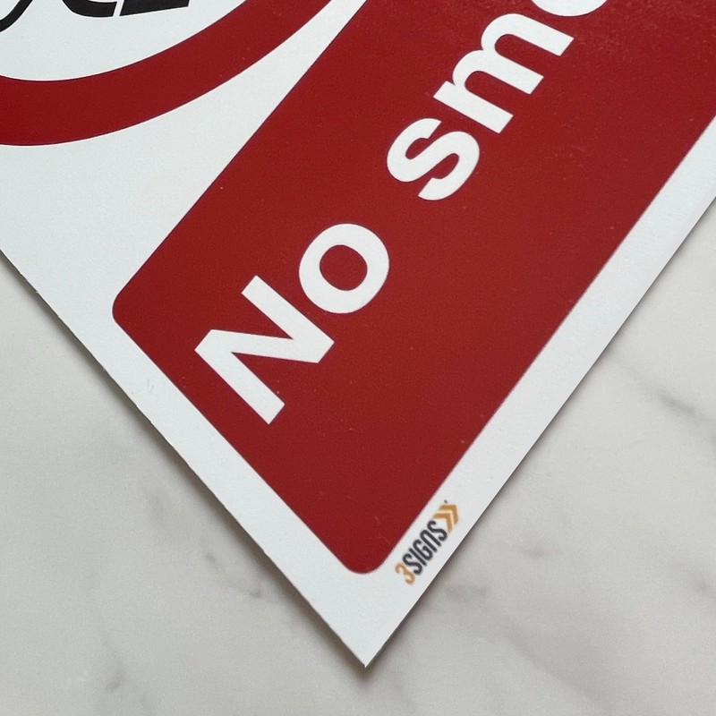 No smoking Sign - A5 1 mm Rigid Plastic Sign