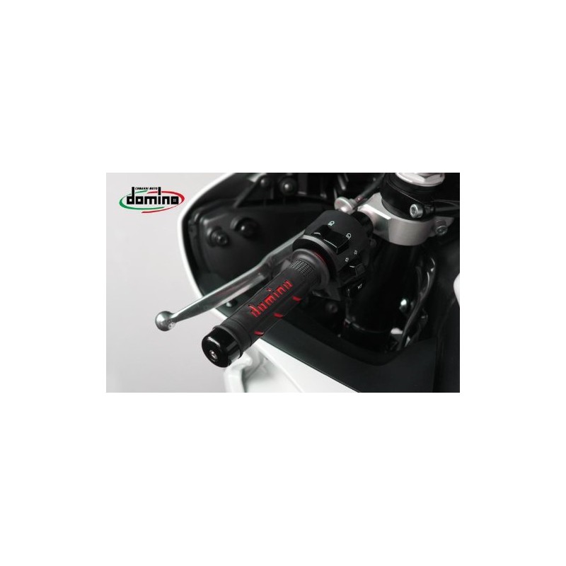 Domino handlebar grip Street type 126mm thermo-plastic rubber Black X