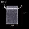 sourcing map 50pcs Organza Bags 11x16cm Drawstring Favor Pouches Sheer