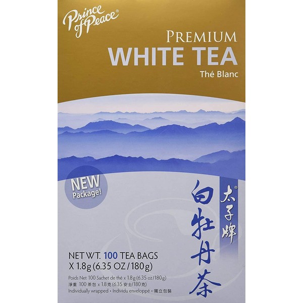 Pack of 3 x Prince of Peace Natural Premium Peony White Tea - 100 Tea Bags