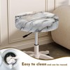 Wanzuoeng Marble Printed Stool Covers Round for Dining Chairs Decor