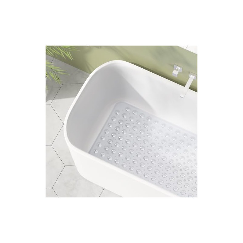 AmazerBath Non-Slip Shower Mat with Suction Cups & Drain Holes