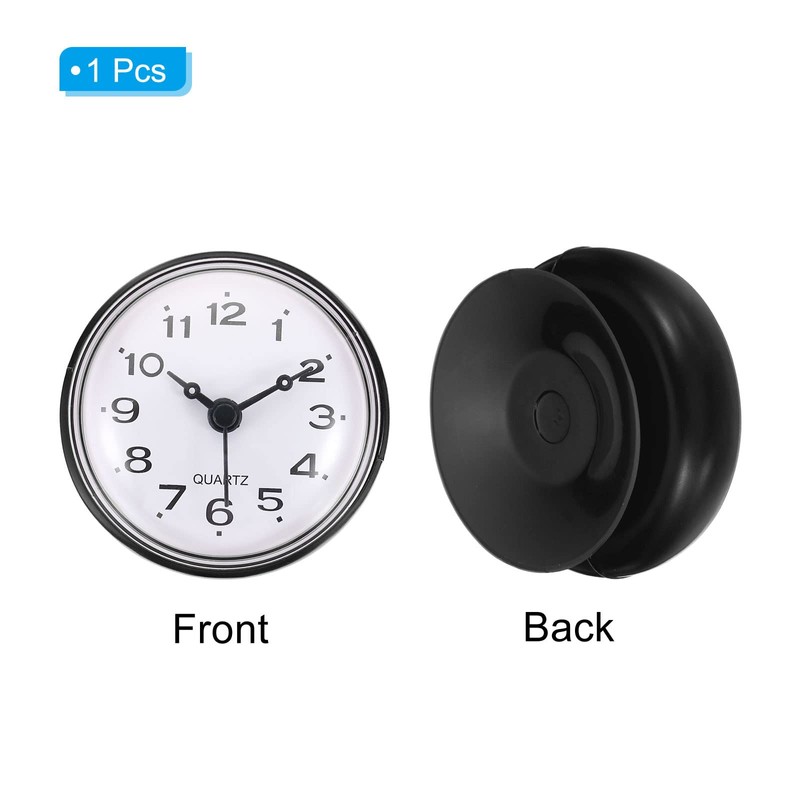 PATIKIL Waterproof Bathroom Clock Mini Round Wall Clock with Suction