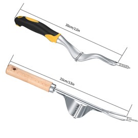 TOOINKCV 2 Pcs Hand Weed Puller Tool, Manual Weeder Tool, Hand Weeder Dandelion Remover Tool, Y-shaped Stainless Steel Dandelion Weeder Fork Root Weeding Tools for Garden Patio Lawn