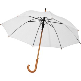 Automatic Umbrella with Wooden Handle / Colour: White, White, Medium