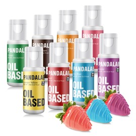 Oil Based Food Coloring Set for Chocolate - 8 colors Vibrant Edible Baking Food Dye for Chocolate, Candy Melts, Fondant, Butter, Meringues, Cookie Icing Frosting, Donut - 0.67 Fl.Oz Bottles