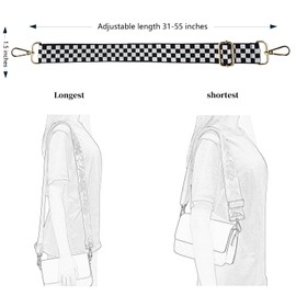 ECHOSAMEN Purse Strap Replacement Crossbody for Women Canvas Bag Handbag Adjustable Wide Shoulder Straps (1.5")