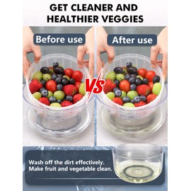 Salad Spinner Large 5L Capacity, Easy to Clean Lettuce Spinner with Bowl, Vegetable Washer Dryer Dishwasher Safe Ideal for Vegetables and Fruits without BPA, Large 4.5 Quart