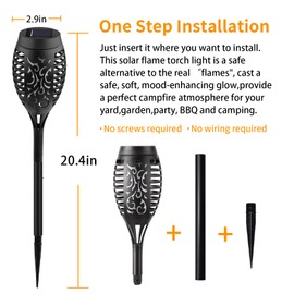 Swingers Solar Lights Outdoor,Solar Torch Lights with Flickering Flame,Waterproof Outdoor Garden Lights for Outside Patio Pathway Yard Decorations(12, Yellow)
