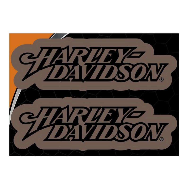 CHROMA 26019 Harley-Davidson Text in Bronze 2pc Decal