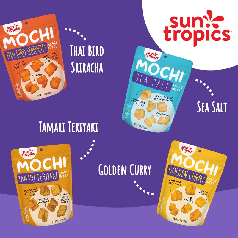 Sun Tropics Mochi Snack Bites, Variety Pack- 3.5 oz (6