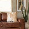 Khara Home Premium 100% Genuine Cowhide Throw Pillow Cover 16”x16”