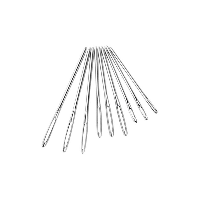 9pcs Agujas Romas de Ojo Grande, 53mm 60mm 70mm