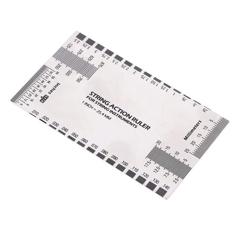 String Action Ruler Stainless Steel Height Gauge Replacement Guitar Repairing