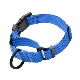 LUCKYDC Martingale Collar for Training Dogs. Adjustable Reflective Dog Collars with Buckle- NO Pull-Prevents Slipping Out, for Medium Large XL Dogs. Helps with Strong pullers (M, Blue)