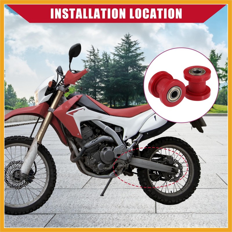 Partuto Chain Roller Pulley Tensioner/for Motorcycle 8mm 10mm 2 Set