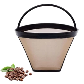 Reusable #4 Cone Coffee Filter Basket for Ninja and Cuisinart Coffee Makers and Accessories - 1 Pack Permanent Replacement for Ninja and Cuisinart Coffee Brewers