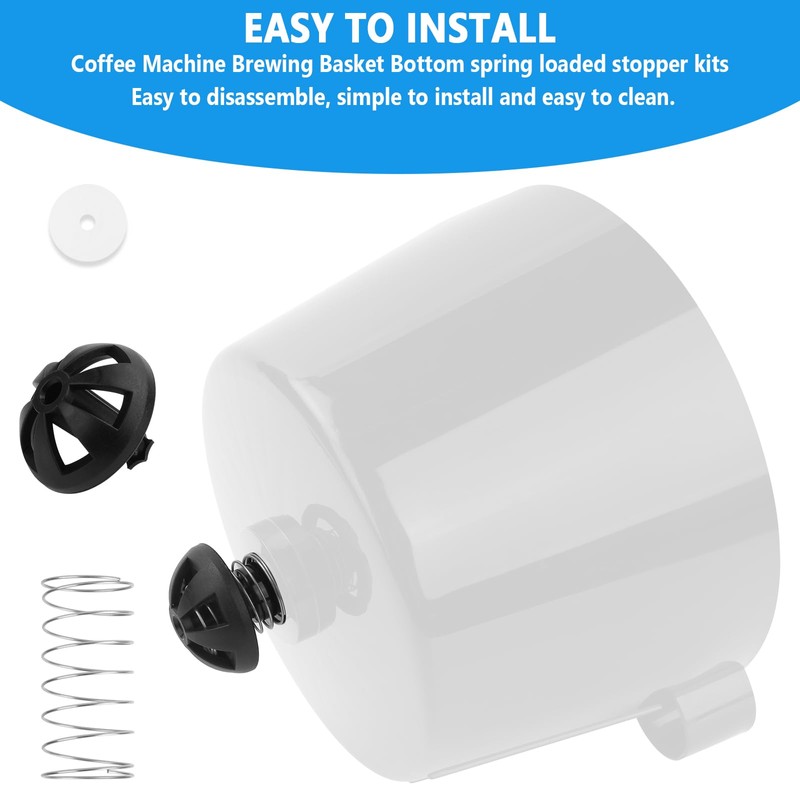 Coffee Machine Brewing Basket Bottom Spring Loaded Stopper Kits Fits