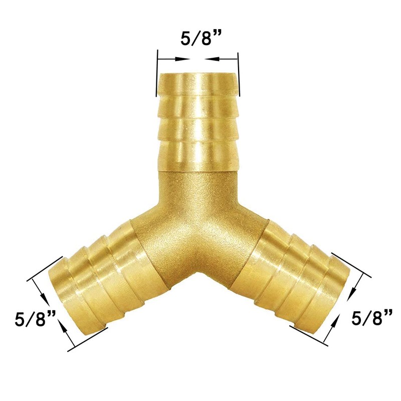 Joywayus 5/8" Hose Barb Y Shaped 3 Way Union Fitting
