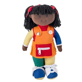 Children's Factory Learn to Dress Doll - African American Girl, Educational & Learning Toys for Toddlers, Homeschool/Preschool/Daycare Use